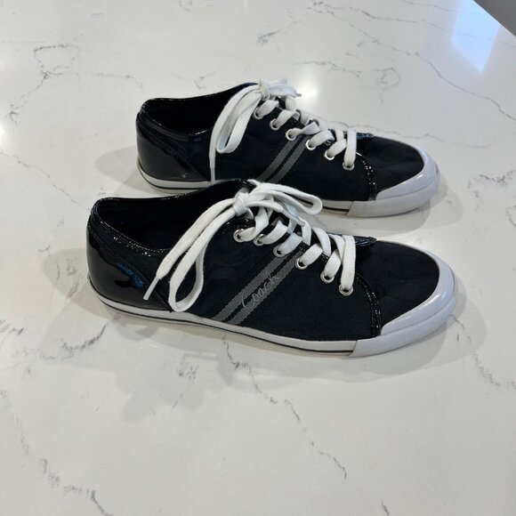 Coach Folly Black/White Low Top Sneaker - size 9 - Picture 4 of 11